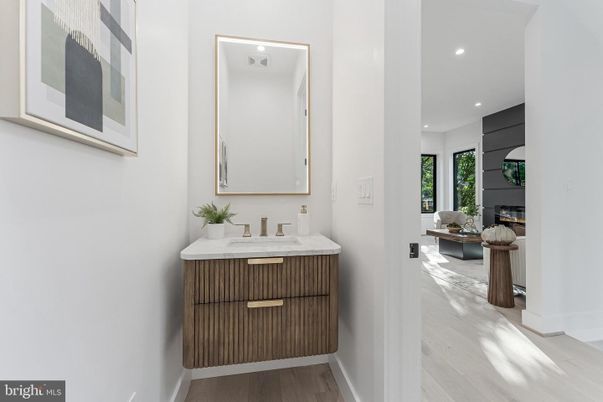 Bathroom, Interior, Recessed Lighting, Wood Texture Flooring