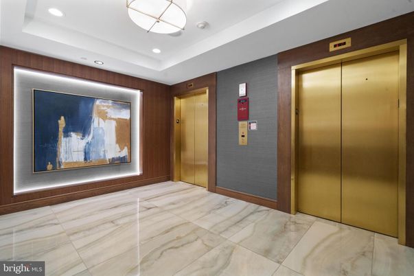 Elevator, Interior, Recessed Lighting, Wooden Walls