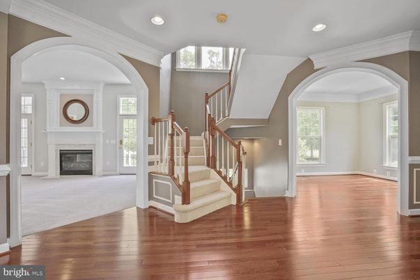 Fireplace, Interior, Recessed Lighting, Wood Texture Flooring