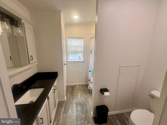 Bathroom, Interior, Recessed Lighting, Wood Texture Flooring