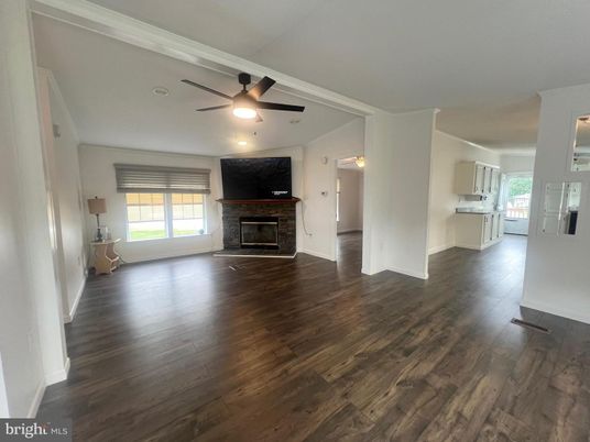 Empty room, Fireplace, Interior, Wood Texture Flooring