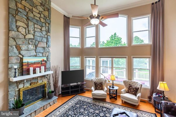 Fireplace, Interior, Living room, Stone Walls, Wood Texture Flooring