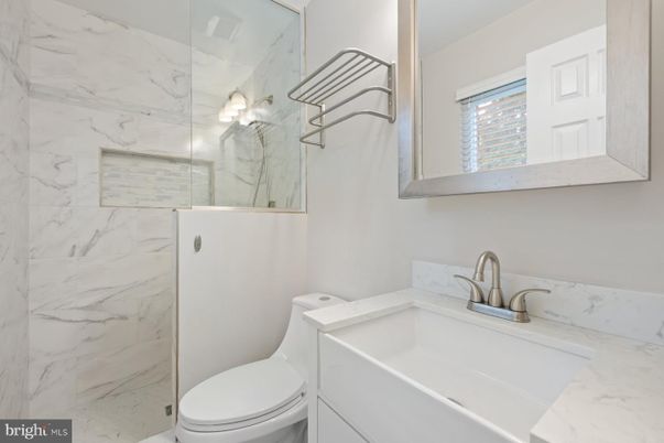 Bathroom, Glass Shower, Interior, Marble Walls