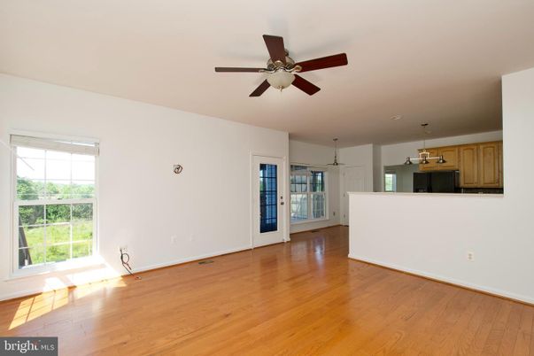 Empty room, Interior, Pendant Lights, Wood Texture Flooring
