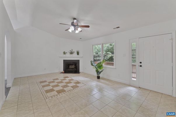Empty room, Fireplace, Interior