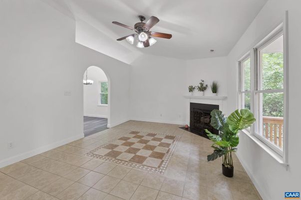 Empty room, Fireplace, Interior