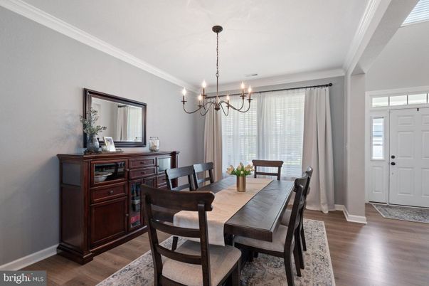 Chandelier, Dining room, Interior, Pendant Lights, Wood Texture Flooring