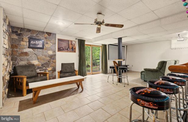Interior, Recessed Lighting, Stone Walls