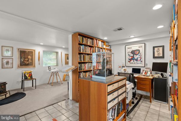 Home Office, Interior, Recessed Lighting