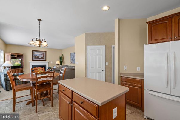 Chandelier, Dining room, Fireplace, Interior, Kitchen, Pendant Lights, Recessed Lighting