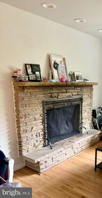 Fireplace, Interior, Recessed Lighting, Wood Texture Flooring
