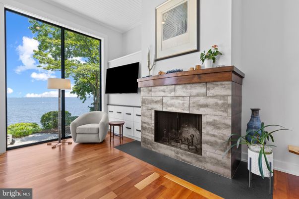 Fireplace, Interior, Water, Wood Texture Flooring