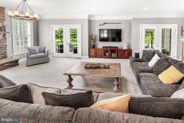 Chandelier, Interior, Living room, Recessed Lighting