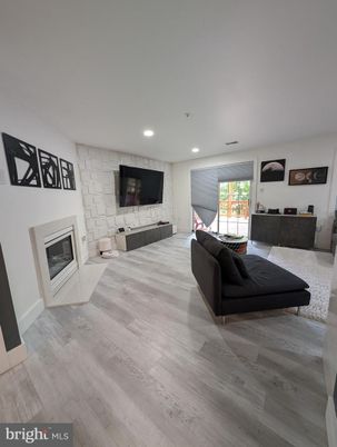 Fireplace, Interior, Recessed Lighting, Wood Texture Flooring