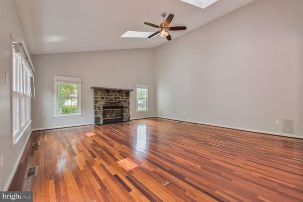 Empty room, Fireplace, Interior, Wood Texture Flooring