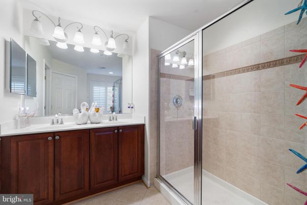 Bathroom, Dual Sink Vanities, Glass Shower, Interior