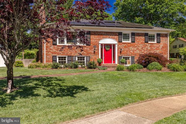 Exterior, Facade, Brick Facade, Solar Panels, Raised Ranch