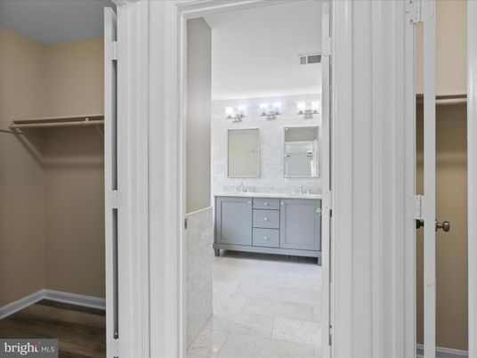 Bathroom, Interior, Marble, Walk-in Closets, Wood Texture Flooring