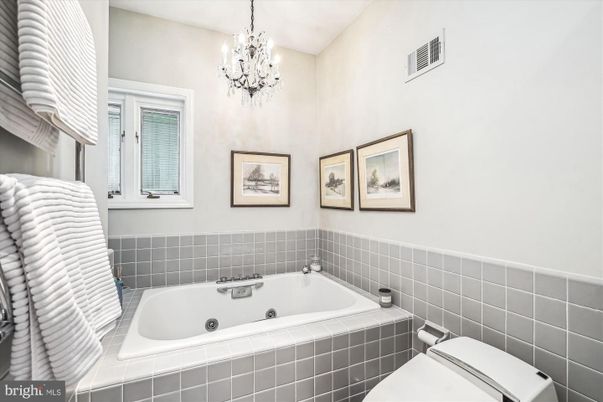 Bathroom, Chandelier, Interior