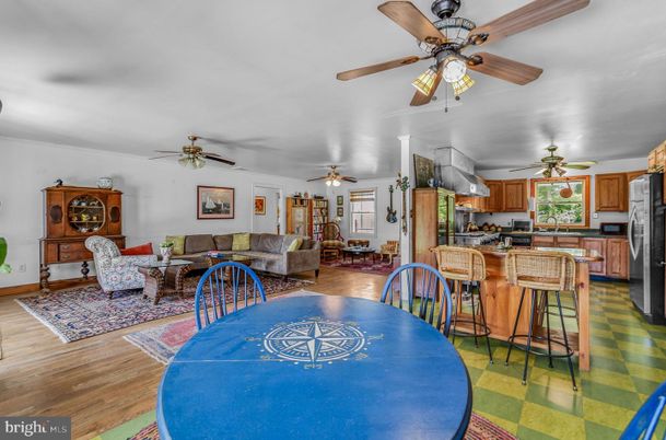Dining room, Interior, Kitchen, Living room, Wood Texture Flooring