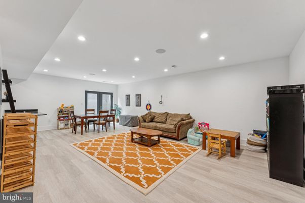 Dining room, Interior, Living room, Recessed Lighting, Wood Texture Flooring