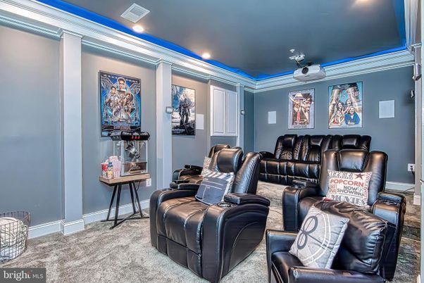 Home Theatre Room, Interior, Recessed Lighting, Theatre Room