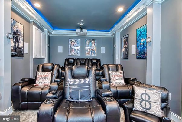 Home Theatre Room, Interior, Recessed Lighting, Theatre Room