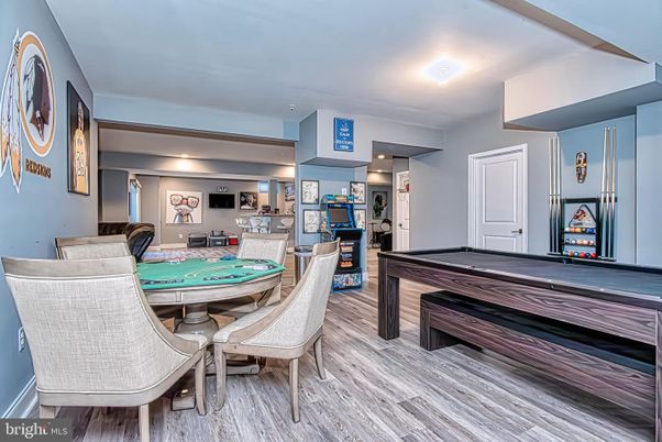 Game Room, Interior, Recessed Lighting, Wood Texture Flooring