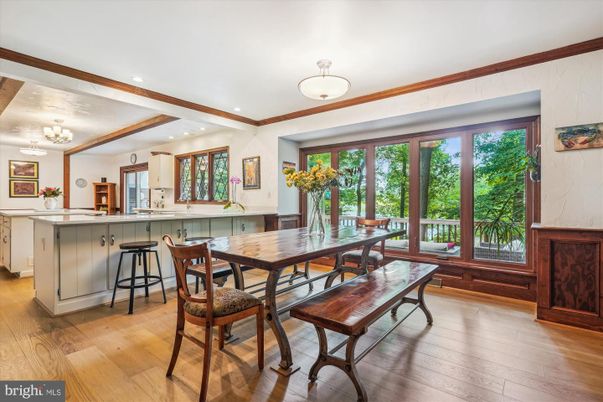 Dining room, Interior, Kitchen, Recessed Lighting, Wood Texture Flooring
