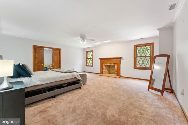 Bedroom, Fireplace, Interior, Recessed Lighting