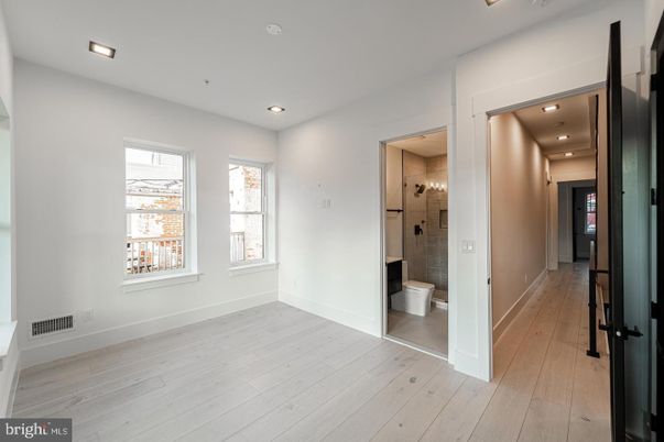 Bathroom, Interior, Recessed Lighting, Wood Texture Flooring