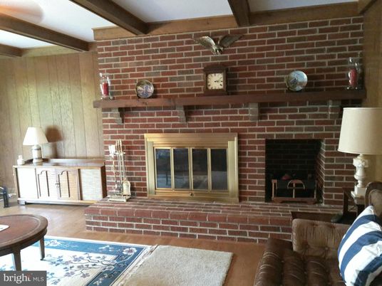Fireplace, Interior, Stone Walls, Wooden Beams, Wood Texture Flooring