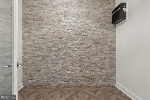 Interior, Stone Walls, Wood Texture Flooring