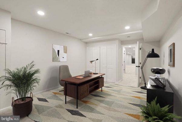 Home Office, Interior, Recessed Lighting