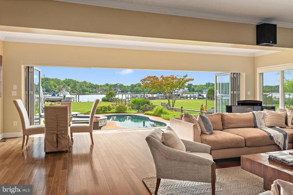 Interior, Living room, Pool, Water, Wood Texture Flooring