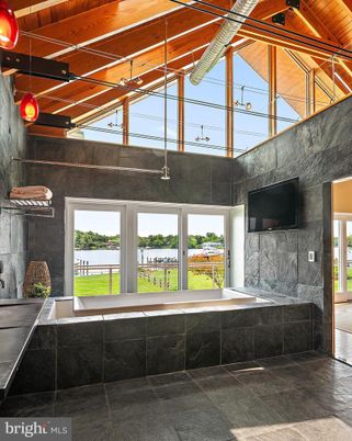 Bathroom, Interior, Pendant Lights, Water, Wooden Beams, Wooden Ceilings