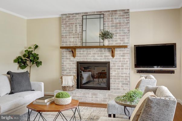 Fireplace, Interior, Living room, Stone Walls, Wood Texture Flooring