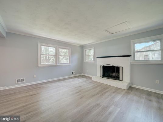 Empty room, Fireplace, Interior, Wood Texture Flooring