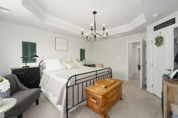 Bedroom, Chandelier, Interior
