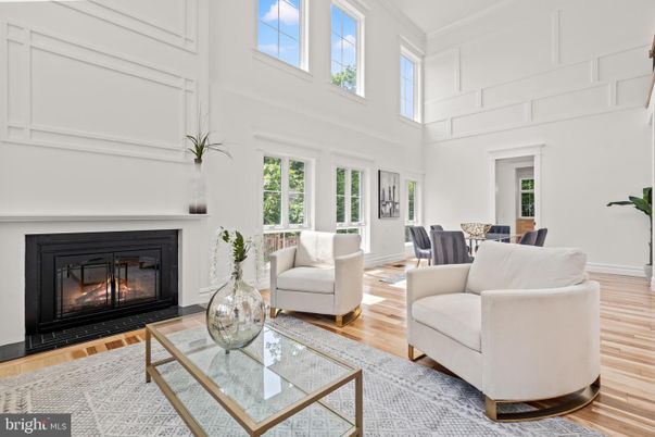 Dining room, Fireplace, Interior, Living room, Wood Texture Flooring