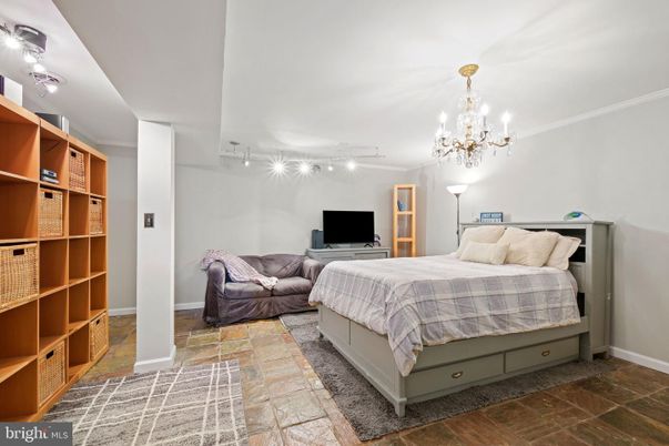 Bedroom, Chandelier, Interior