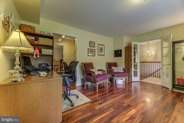 Home Office, Interior, Pendant Lights, Wood Texture Flooring