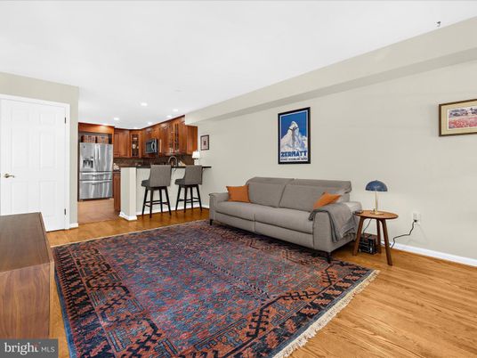 Interior, Kitchen, Living room, Recessed Lighting, Stainless Steel Appliances, Wood Texture Flooring
