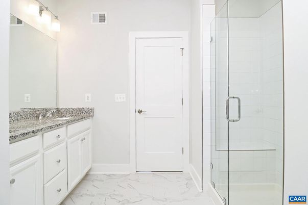 Bathroom, Glass Shower, Interior, Marble