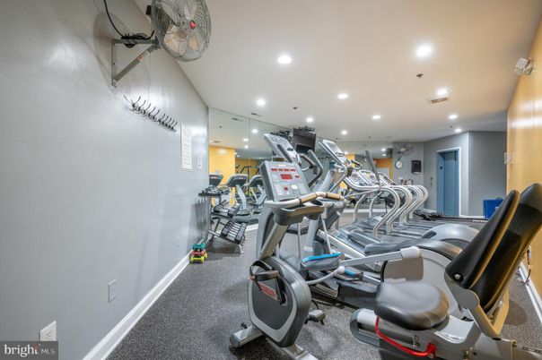 Fitness Equipment, Gym, Interior, Recessed Lighting