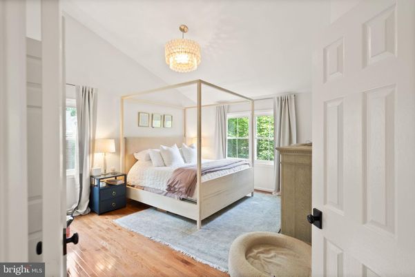 Bedroom, Chandelier, Interior, Wood Texture Flooring