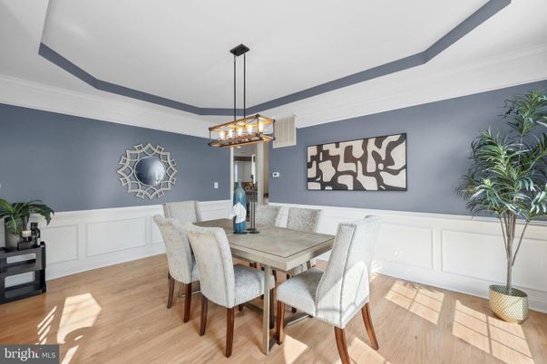Chandelier, Dining room, Interior, Pendant Lights, Wood Texture Flooring