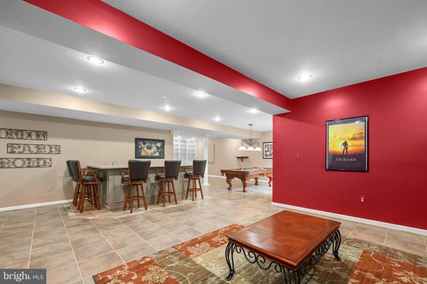 Billiard Table, Game Room, Interior, Pendant Lights, Recessed Lighting