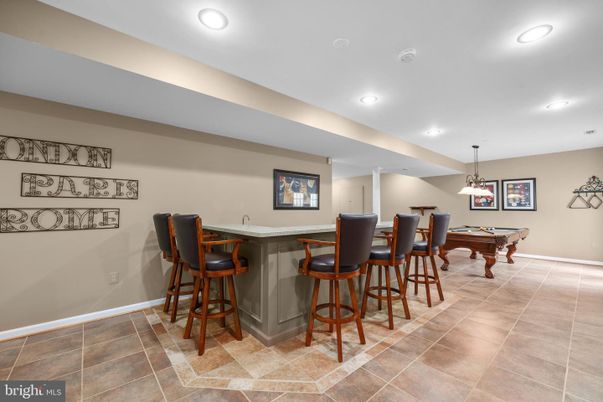 Billiard Table, Game Room, Interior, Pendant Lights, Recessed Lighting