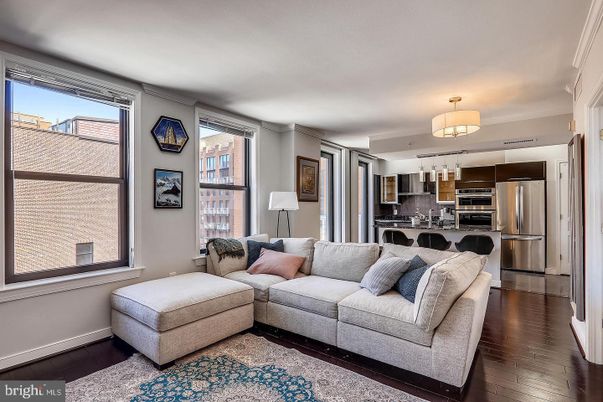 Interior, Kitchen, Living room, Stainless Steel Appliances, Wood Texture Flooring